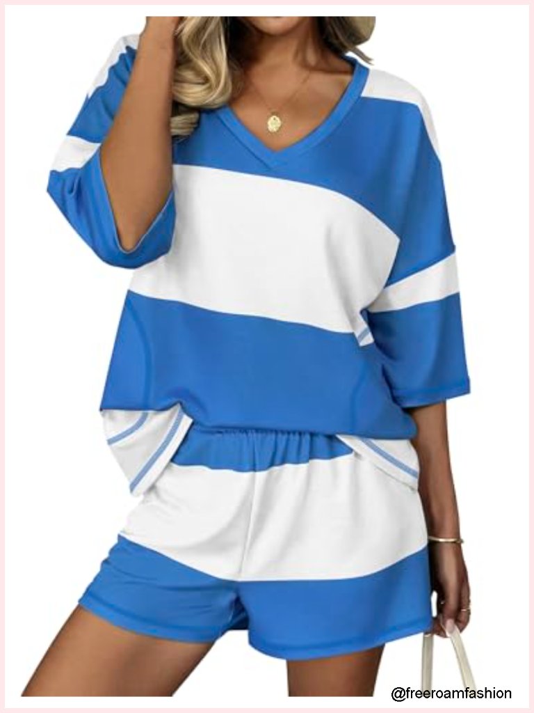Oversized Lounge Set Two Piece Shorts And Tee